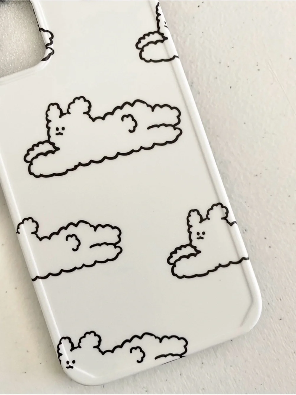 White Cloud Bunny iPhone Case 11